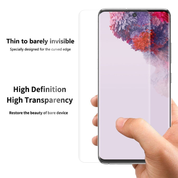 For Samsung Galaxy S20+ Hat-Prince ENKAY ENK-PC0442 2 in 1 Ultra-thin Solid Color TPU Slim Case Soft Cover + 3D Full Screen PET Curved Hot Bending HD Screen Protector Soft Film