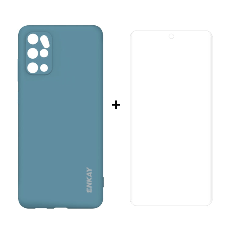 For Samsung Galaxy S20+ Hat-Prince ENKAY ENK-PC0442 2 in 1 Ultra-thin Solid Color TPU Slim Case Soft Cover + 3D Full Screen PET Curved Hot Bending HD Screen Protector Soft Film