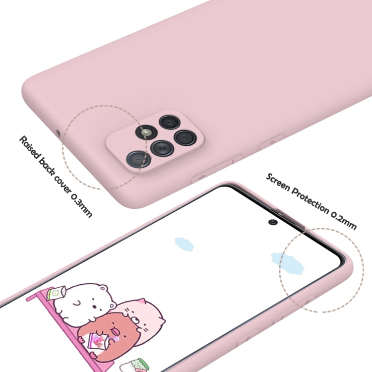 For Samsung Galaxy A71 Hat-Prince ENKAY ENK-PC0422 2 in 1 Ultra-thin Solid Color TPU Slim Case Soft Cover + 0.26mm 9H 2.5D Tempered Glass Protector Film