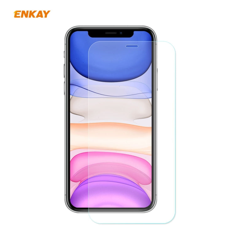 For iPhone 11 Hat-Prince ENKAY ENK-PC0372 2 in 1 Ultra-thin Solid Color TPU Slim Case Soft Cover + 0.26mm 9H 2.5D Tempered Glass Protector Film