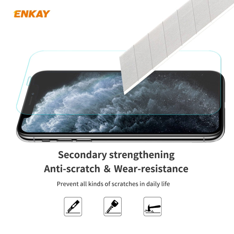 For iPhone 11 Pro Hat-Prince ENKAY ENK-PC0382 2 in 1 Ultra-thin Solid Color TPU Slim CaseSoft Cover + 0.26mm 9H 2.5D Tempered Glass Protector Film