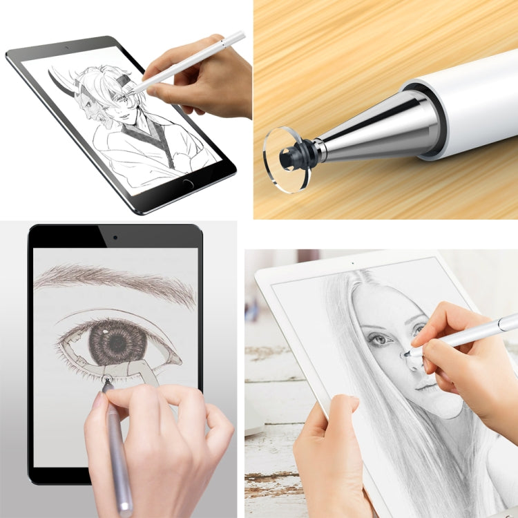Imitation Porcelain 2 in 1 Mobile Phone Touch Screen Capacitive Pen for Apple / Huawei / Xiaomi / Samsung