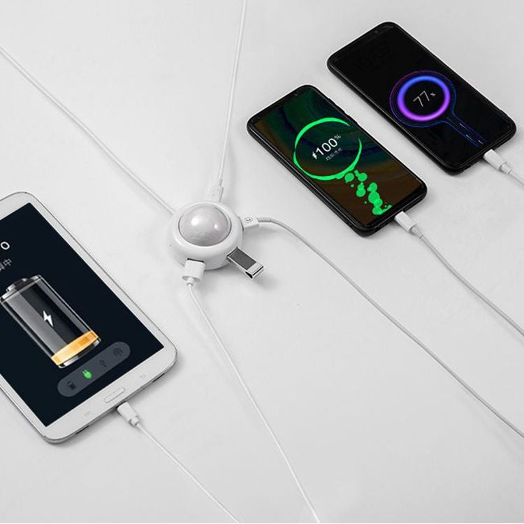 ZS-71702 4 in 1 3 x USB A + 1 x USB-C / Type-C to USB Port Expander Laptop USB HUB(White)