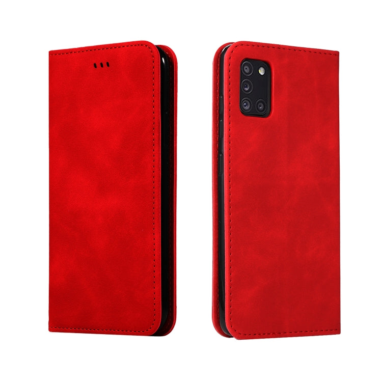 For Samsung Galaxy A31 Retro Skin Feel Business Magnetic Horizontal Flip Leather Case
