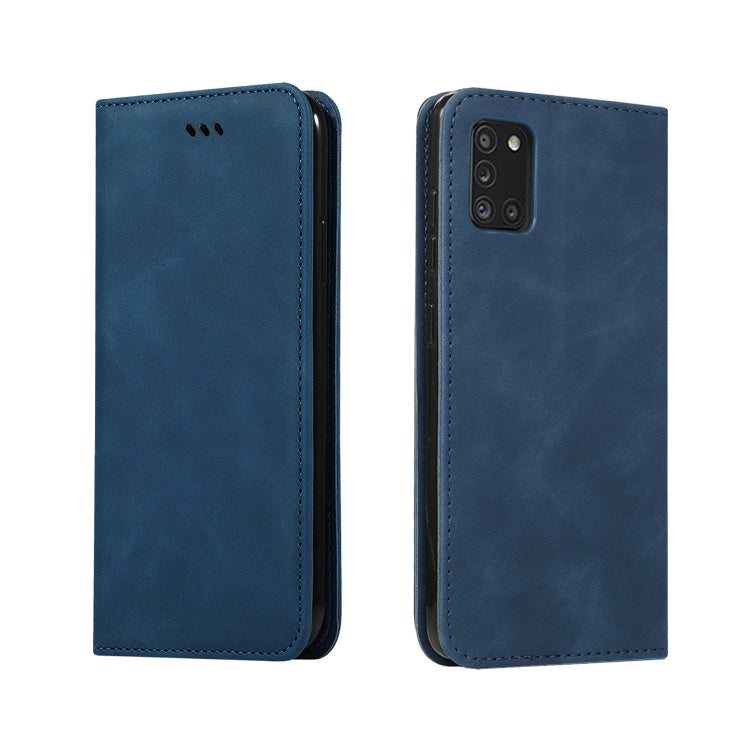 For Samsung Galaxy A31 Retro Skin Feel Business Magnetic Horizontal Flip Leather Case