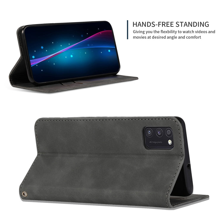 For Samsung Galaxy A41 (EU) Retro Skin Feel Business Magnetic Horizontal Flip Leather Case