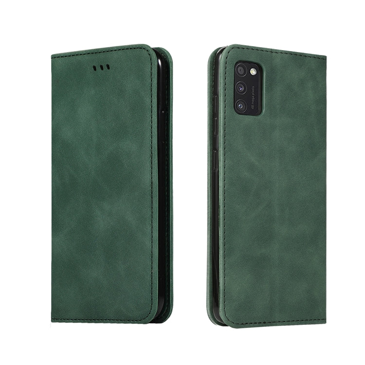 For Samsung Galaxy A41 (EU) Retro Skin Feel Business Magnetic Horizontal Flip Leather Case