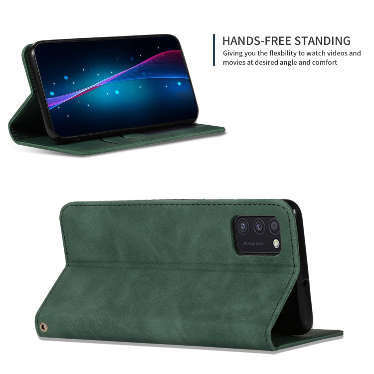 For Samsung Galaxy A41 (EU) Retro Skin Feel Business Magnetic Horizontal Flip Leather Case