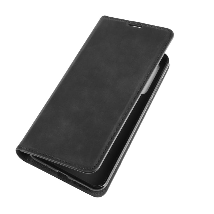 For Motorola Moto G Fast Retro-skin Business Magnetic Suction Leather Case with Holder & Card Slots & Wallet