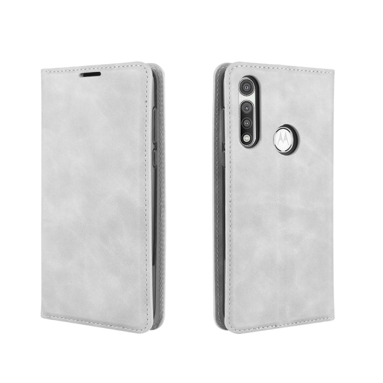 For Motorola Moto G Fast Retro-skin Business Magnetic Suction Leather Case with Holder & Card Slots & Wallet