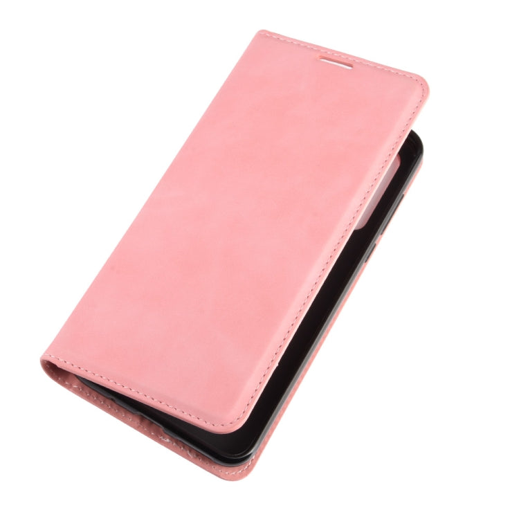 For Motorola Moto G Fast Retro-skin Business Magnetic Suction Leather Case with Holder & Card Slots & Wallet