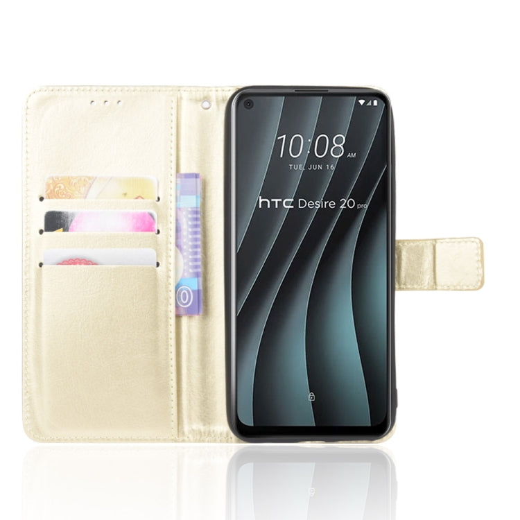 For HTC Desire 20 Pro Retro Crazy Horse Texture Horizontal Flip Leather Case , with Holder & Card Slots & Photo Frame