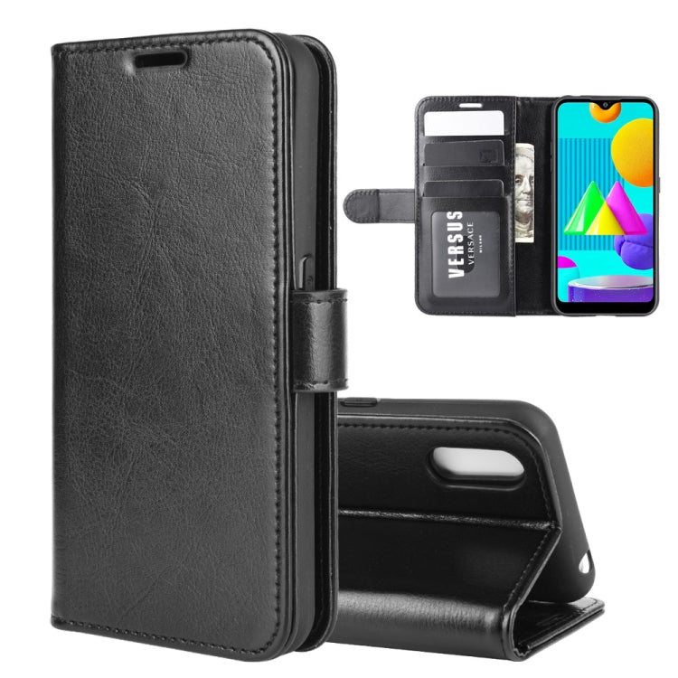 For Samsung Galaxy M01 R64 Texture Single Horizontal Flip Protective Case with Holder & Card Slots & Wallet& Photo Frame
