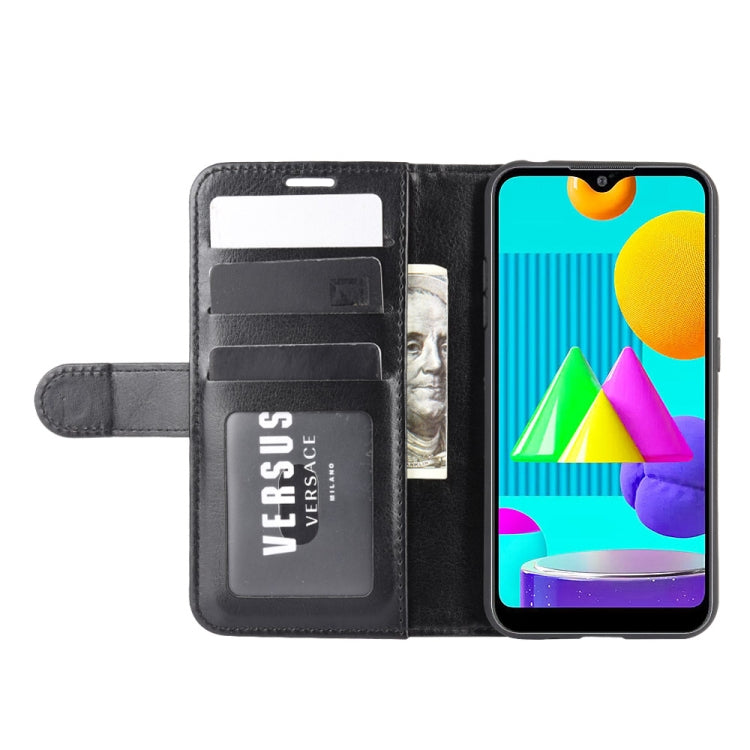 For Samsung Galaxy M01 R64 Texture Single Horizontal Flip Protective Case with Holder & Card Slots & Wallet& Photo Frame