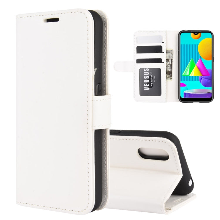 For Samsung Galaxy M01 R64 Texture Single Horizontal Flip Protective Case with Holder & Card Slots & Wallet& Photo Frame