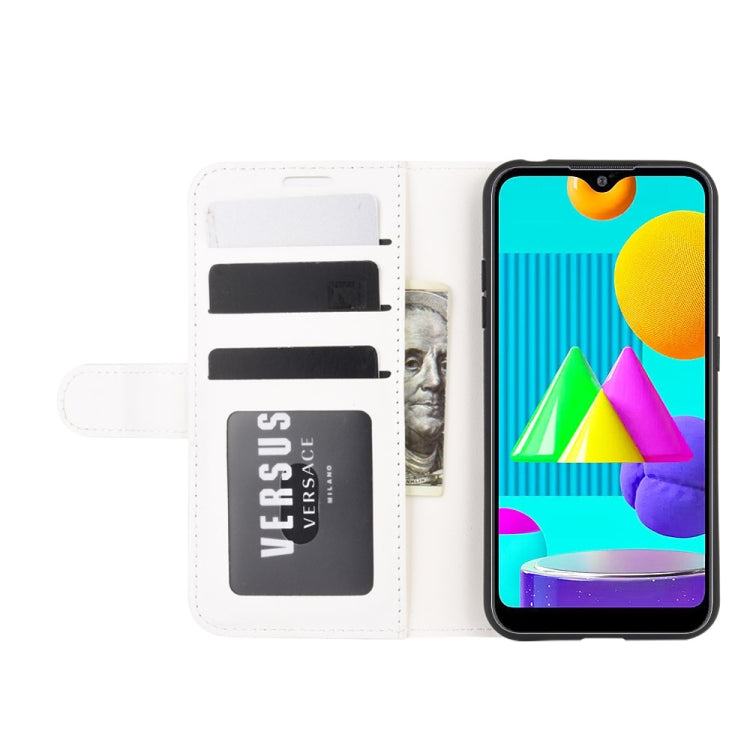 For Samsung Galaxy M01 R64 Texture Single Horizontal Flip Protective Case with Holder & Card Slots & Wallet& Photo Frame