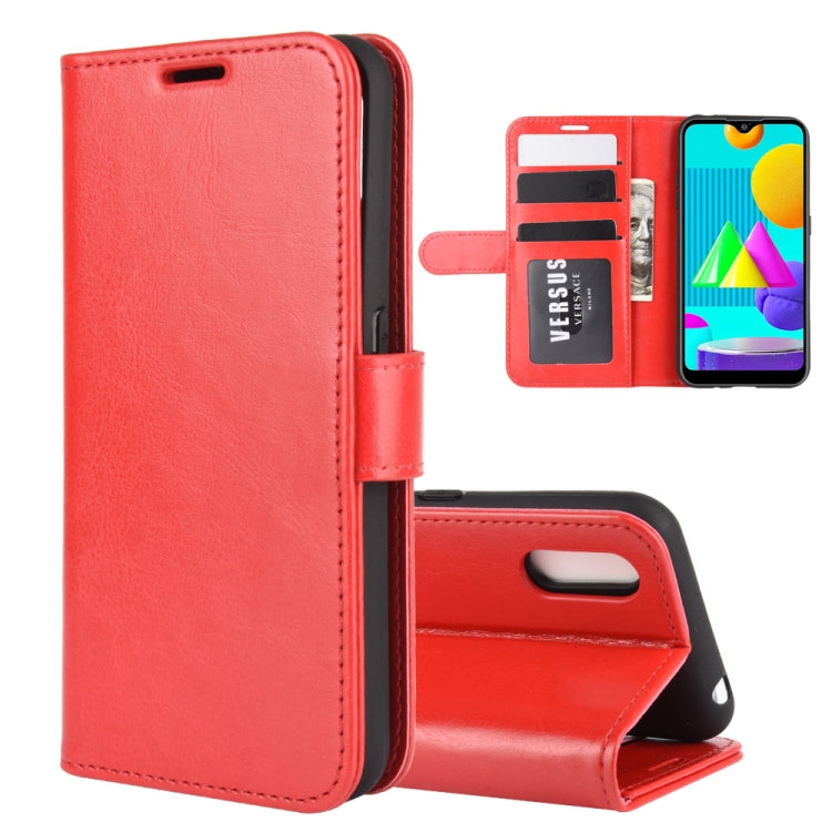 For Samsung Galaxy M01 R64 Texture Single Horizontal Flip Protective Case with Holder & Card Slots & Wallet& Photo Frame