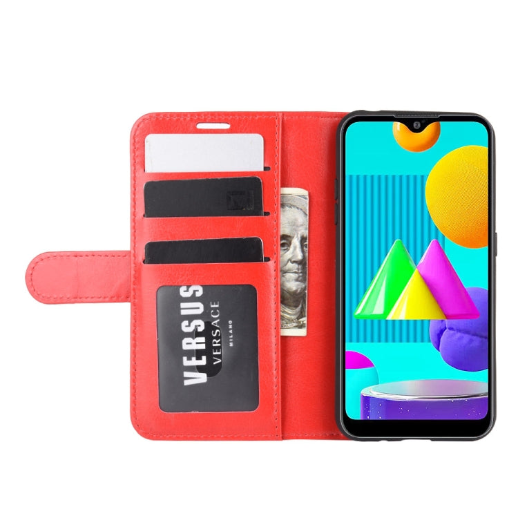For Samsung Galaxy M01 R64 Texture Single Horizontal Flip Protective Case with Holder & Card Slots & Wallet& Photo Frame