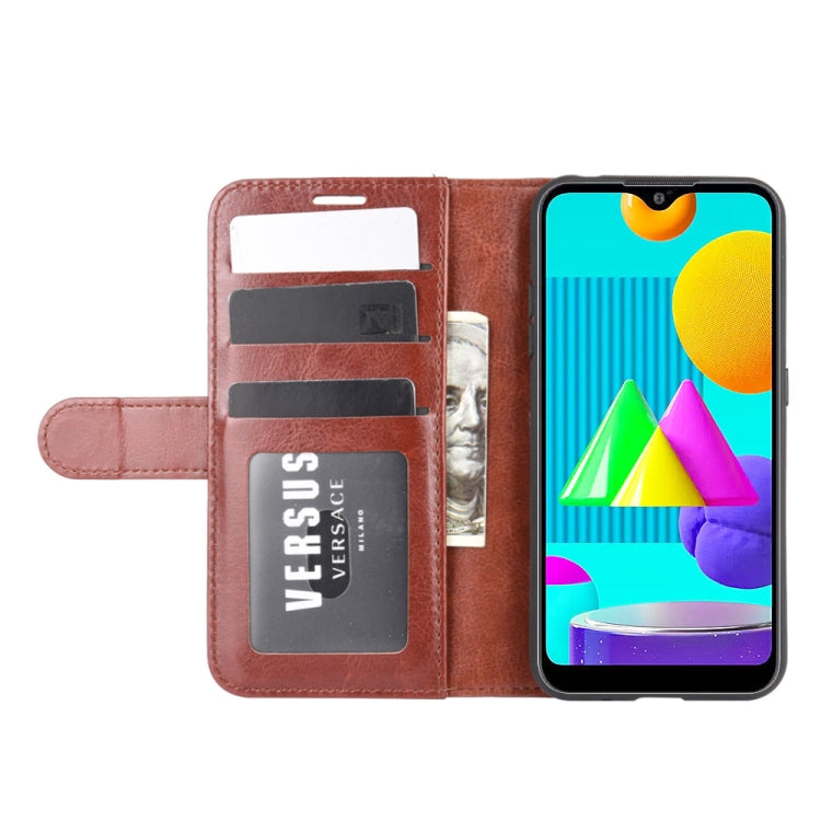 For Samsung Galaxy M01 R64 Texture Single Horizontal Flip Protective Case with Holder & Card Slots & Wallet& Photo Frame