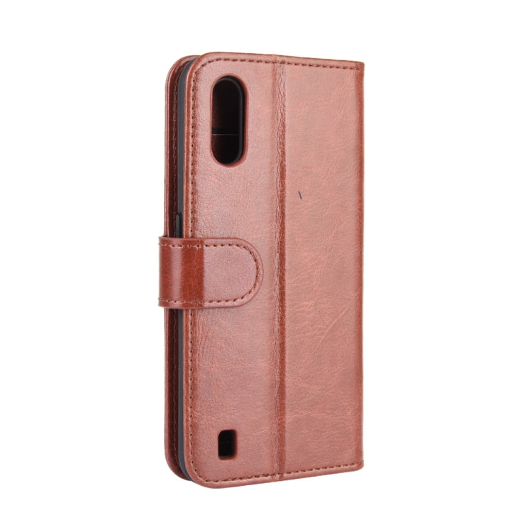 For Samsung Galaxy M01 R64 Texture Single Horizontal Flip Protective Case with Holder & Card Slots & Wallet& Photo Frame