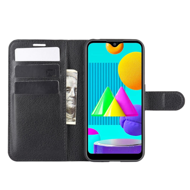 For Samsung Galaxy M01 Litchi Texture Horizontal Flip Protective Case with Holder & Card Slots & Wallet