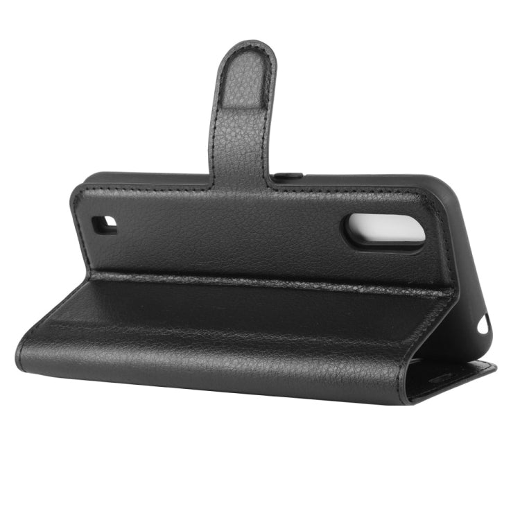 For Samsung Galaxy M01 Litchi Texture Horizontal Flip Protective Case with Holder & Card Slots & Wallet