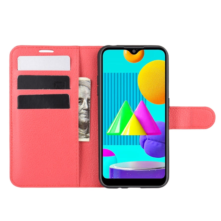 For Samsung Galaxy M01 Litchi Texture Horizontal Flip Protective Case with Holder & Card Slots & Wallet