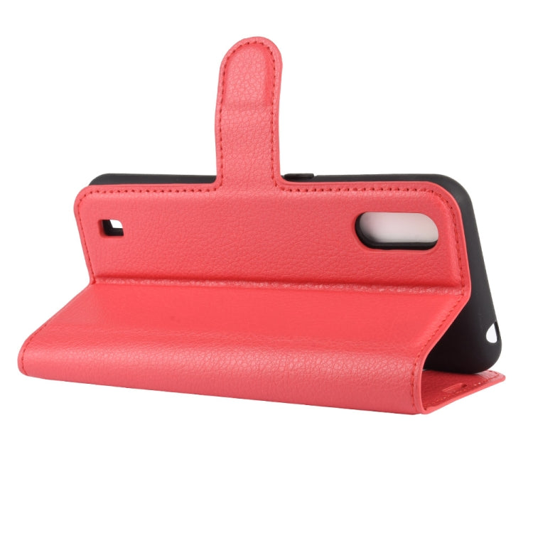 For Samsung Galaxy M01 Litchi Texture Horizontal Flip Protective Case with Holder & Card Slots & Wallet