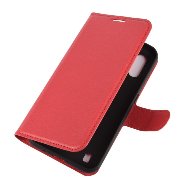 For Samsung Galaxy M01 Litchi Texture Horizontal Flip Protective Case with Holder & Card Slots & Wallet