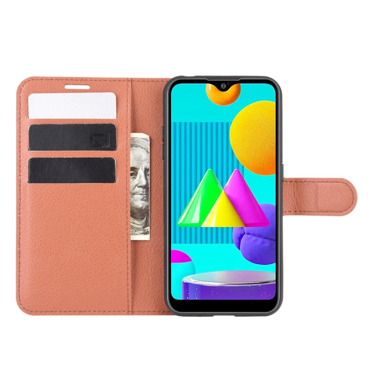 For Samsung Galaxy M01 Litchi Texture Horizontal Flip Protective Case with Holder & Card Slots & Wallet