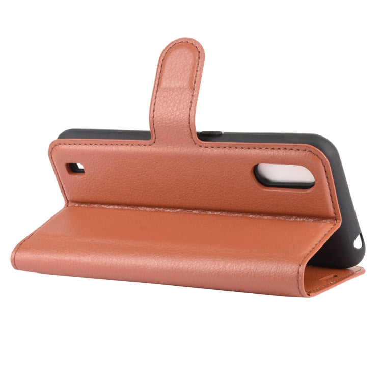 For Samsung Galaxy M01 Litchi Texture Horizontal Flip Protective Case with Holder & Card Slots & Wallet