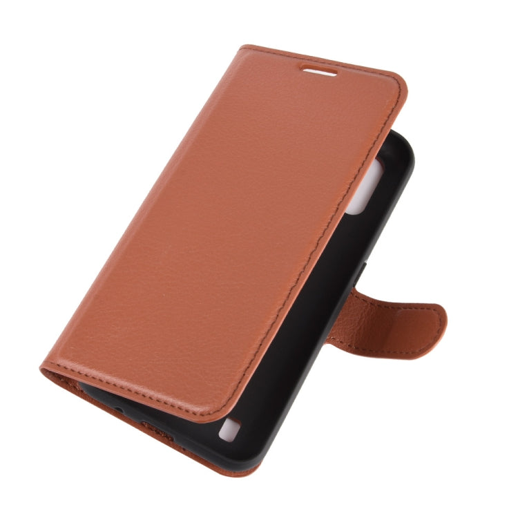 For Samsung Galaxy M01 Litchi Texture Horizontal Flip Protective Case with Holder & Card Slots & Wallet