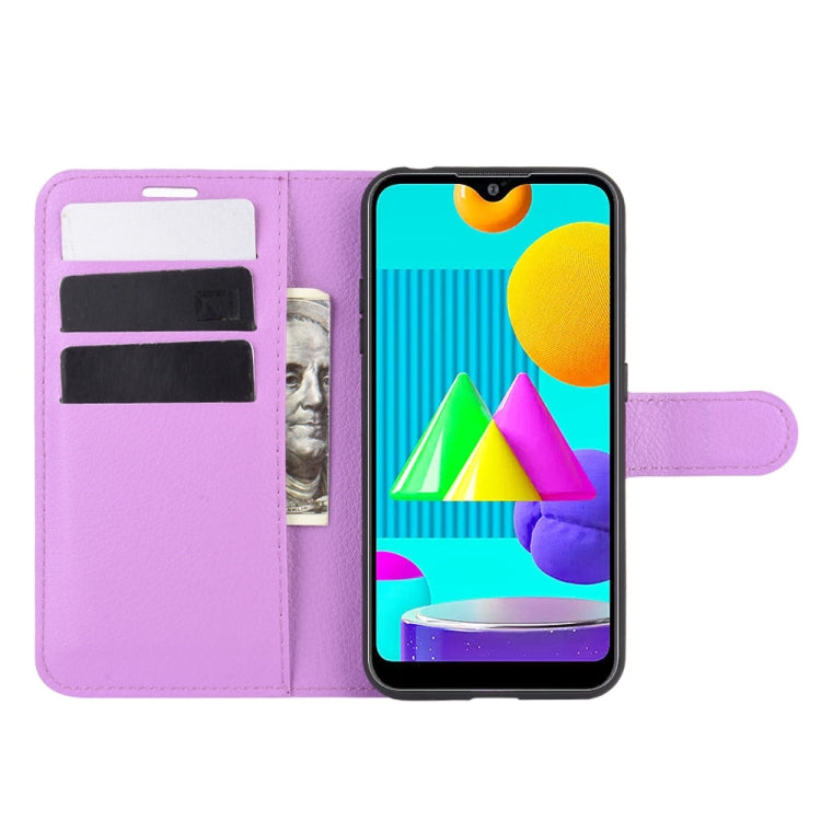 For Samsung Galaxy M01 Litchi Texture Horizontal Flip Protective Case with Holder & Card Slots & Wallet
