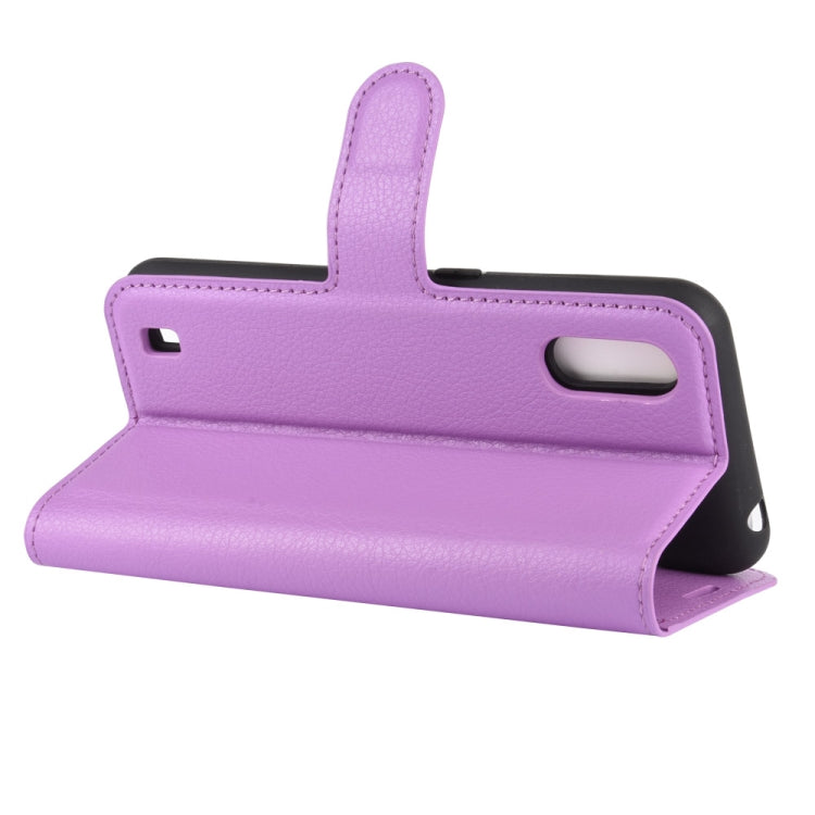 For Samsung Galaxy M01 Litchi Texture Horizontal Flip Protective Case with Holder & Card Slots & Wallet