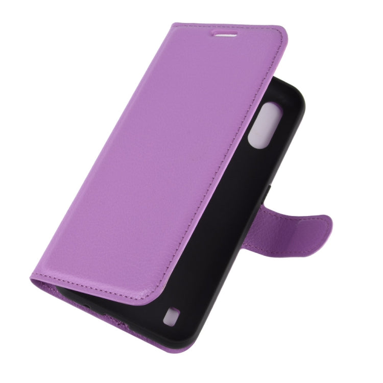 For Samsung Galaxy M01 Litchi Texture Horizontal Flip Protective Case with Holder & Card Slots & Wallet