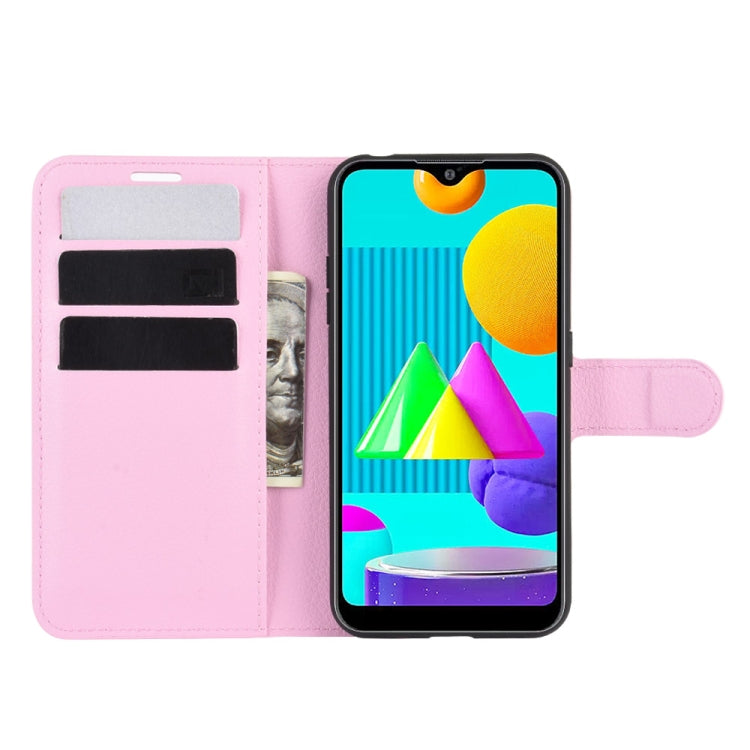 For Samsung Galaxy M01 Litchi Texture Horizontal Flip Protective Case with Holder & Card Slots & Wallet