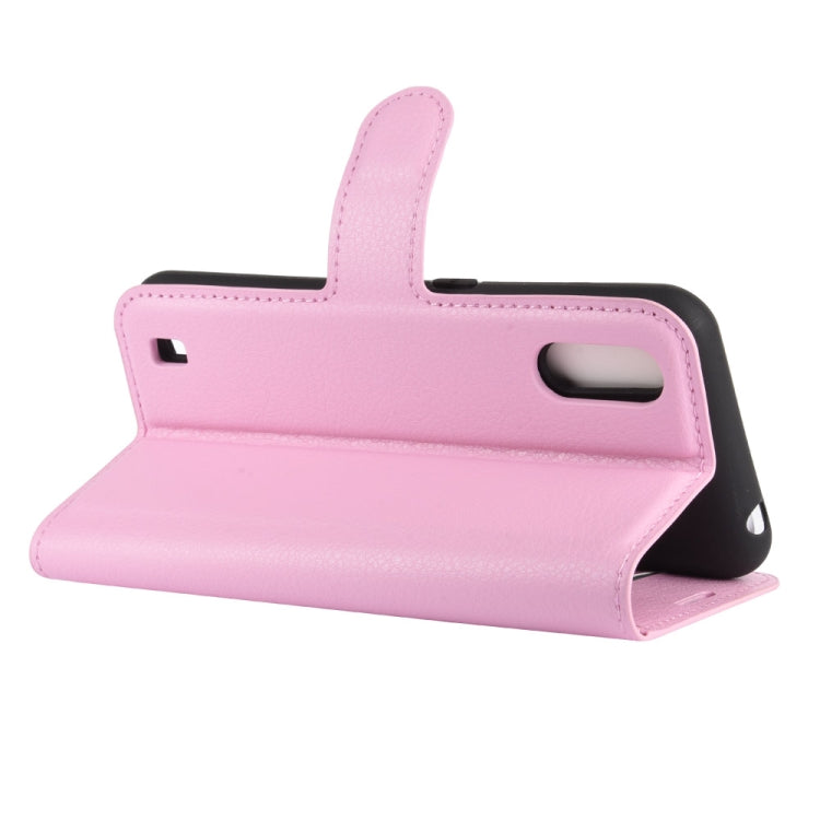 For Samsung Galaxy M01 Litchi Texture Horizontal Flip Protective Case with Holder & Card Slots & Wallet