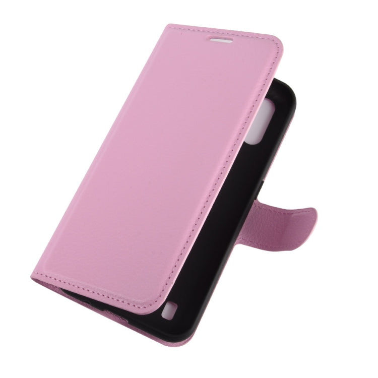 For Samsung Galaxy M01 Litchi Texture Horizontal Flip Protective Case with Holder & Card Slots & Wallet