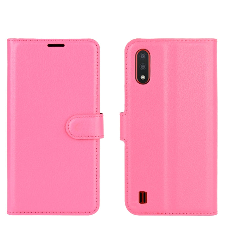 For Samsung Galaxy M01 Litchi Texture Horizontal Flip Protective Case with Holder & Card Slots & Wallet