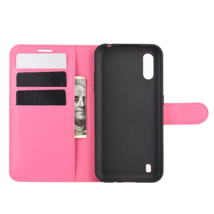 For Samsung Galaxy M01 Litchi Texture Horizontal Flip Protective Case with Holder & Card Slots & Wallet