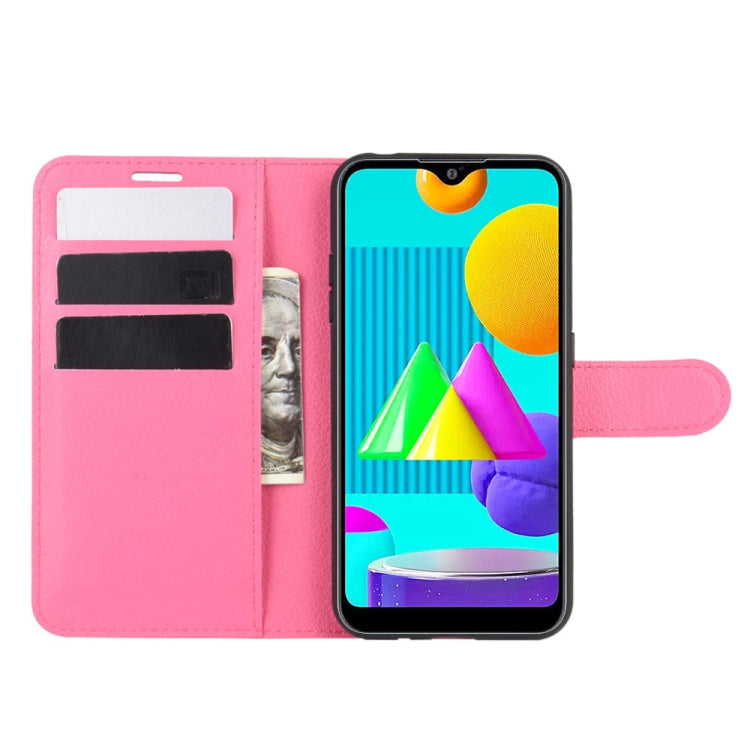 For Samsung Galaxy M01 Litchi Texture Horizontal Flip Protective Case with Holder & Card Slots & Wallet