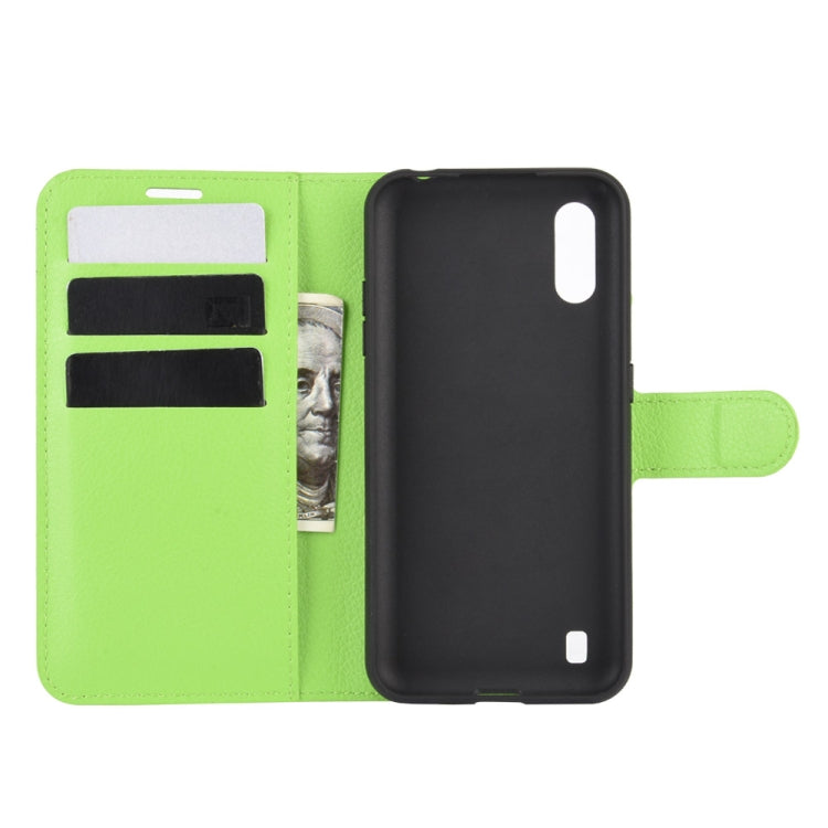 For Samsung Galaxy M01 Litchi Texture Horizontal Flip Protective Case with Holder & Card Slots & Wallet