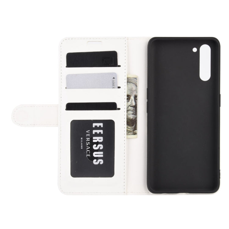 For OPPO Reno 3A (Japanese Version) R64 Texture Single Horizontal Flip Protective Case with Holder & Card Slots & Wallet & Photo Frame