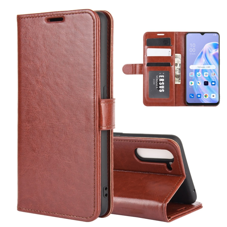 For OPPO Reno 3A (Japanese Version) R64 Texture Single Horizontal Flip Protective Case with Holder & Card Slots & Wallet & Photo Frame