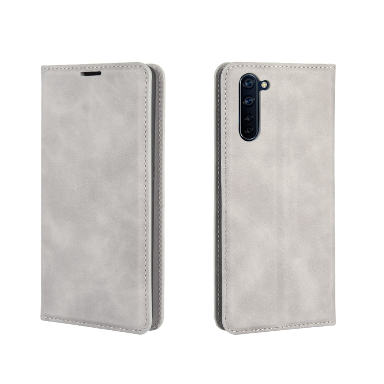 For OPPO Reno 3A (Japanese Version)  Retro-skin Business Magnetic Suction Leather Case with Holder & Card Slots & Wallet