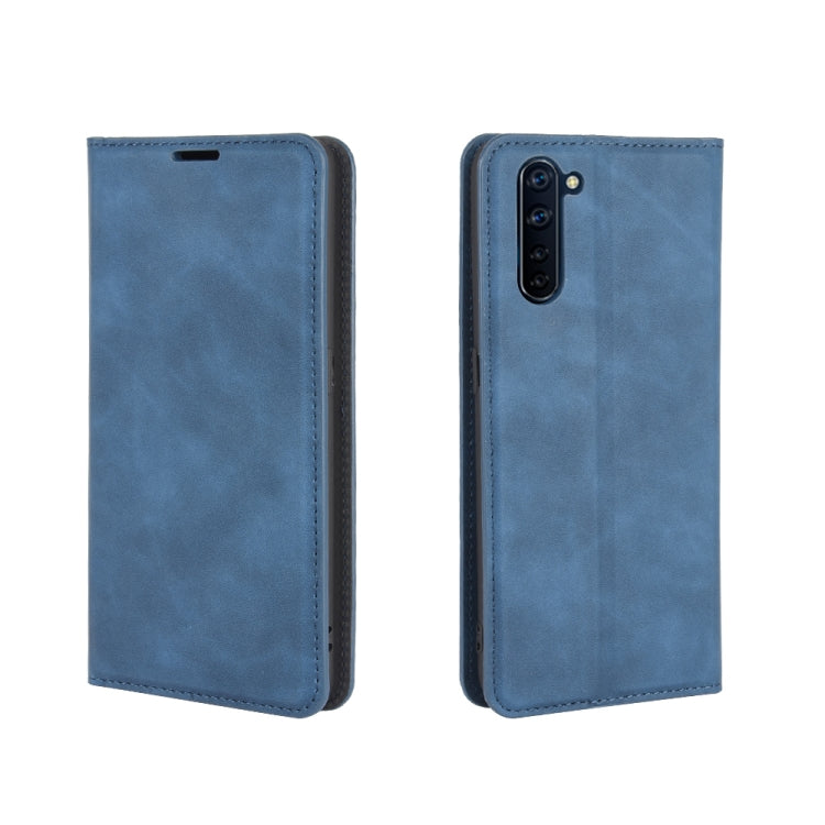 For OPPO Reno 3A (Japanese Version)  Retro-skin Business Magnetic Suction Leather Case with Holder & Card Slots & Wallet