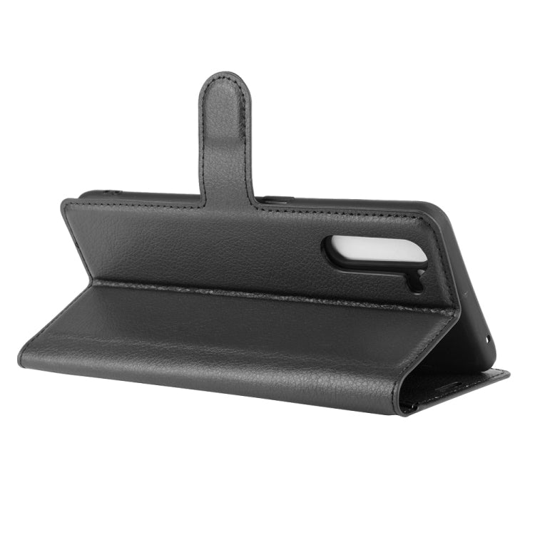 For OPPO Reno 3A (Japanese Version) Litchi Texture Horizontal Flip Protective Case with Holder & Card Slots & Wallet