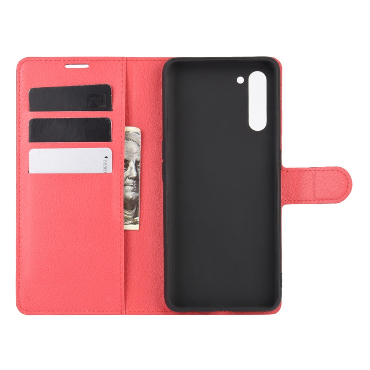 For OPPO Reno 3A (Japanese Version) Litchi Texture Horizontal Flip Protective Case with Holder & Card Slots & Wallet