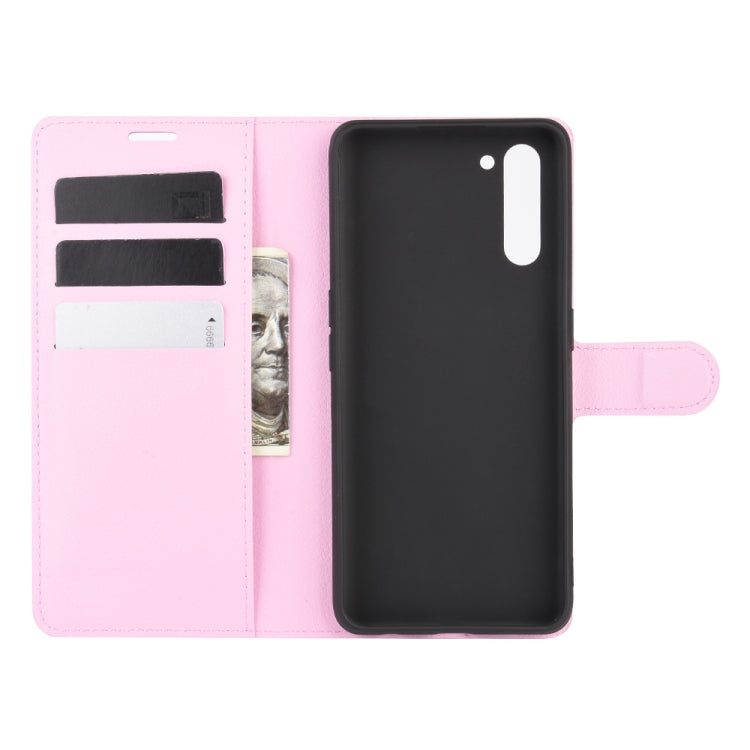 For OPPO Reno 3A (Japanese Version) Litchi Texture Horizontal Flip Protective Case with Holder & Card Slots & Wallet