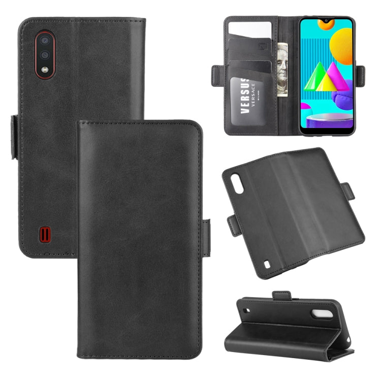 For Samsung Galaxy M01 Dual-side Magnetic Buckle Horizontal Flip Leather Case with Holder & Card Slots & Wallet
